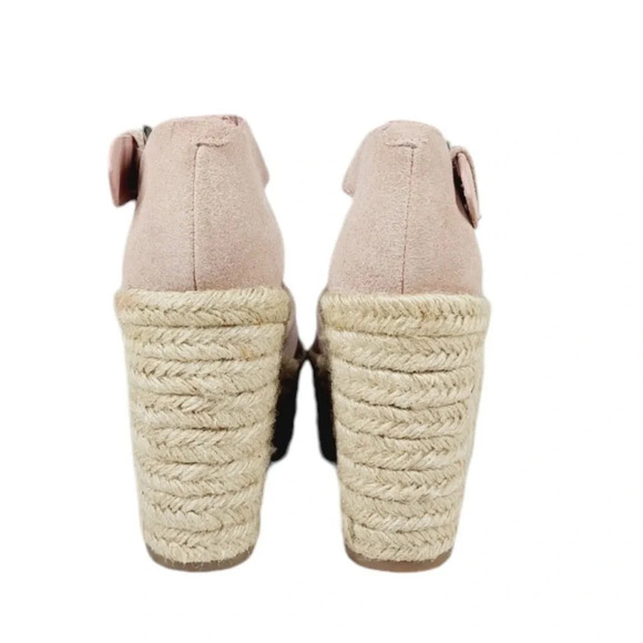 Marc Fisher alita platform wedge espadrille sandal sz 9.5 new in box light pink - Picture 6 of 8